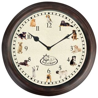 Horloge Murale Avec Sons De Chien 30 X 4,6 Cm Dec022248