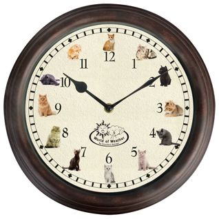 Horloge Murale Avec Sons De Chat 30 X 4,6 Cm Dec022247