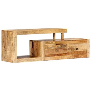 Meuble Télé Buffet TV Télévision Design Pratique 120 Cm Bois Massif De Manguier 25022
