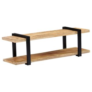 Meuble Télé Buffet TV Télévision Design Pratique 130 Cm Bois De Manguier Massif 25020