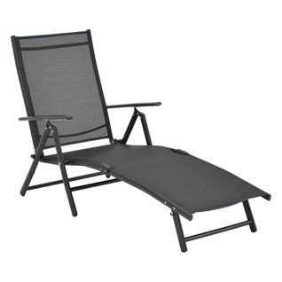 Transat Bain De Soleil Inclinable 160° Bain De Soleil Avec Accoudoirs 150 X 65 X 86 C