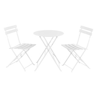 Set De Bistrot Caprile De Jardin Pliables Acier Blanc 03_0006937