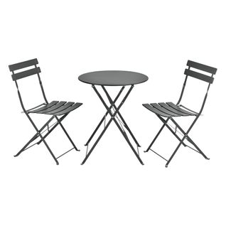Set De Bistrot Caprile De Jardin Pliables Acier Gris Foncé 03_0006938