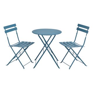 Set De Bistrot Caprile De Jardin Pliables Acier Turquoise 03_0006939