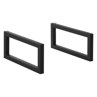 Lot De 2 Supports Muraux Diy En Acier 45 X 20 Cm Noir Mat 03_0008098