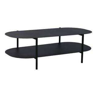 Table Basse Acier 112 X 62 X 41 Cm Noir Mat 03_0008436