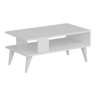 Table Basse Avec Espace De Rangement 40 X 90 X 45 Cm Blanc 03_0008462