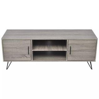 Meuble Télé Buffet TV Télévision Design Pratique 120 Cm Gris 2502259