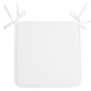 Galette De Chaise Unie Aux Multiples Couleurs - 38x38 Cm - Blanc