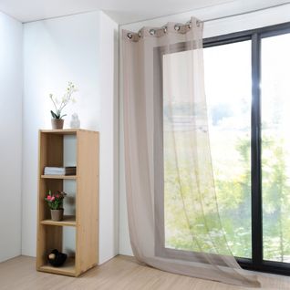 Voilage Uni Et Léger - 135x260 Cm - Beige