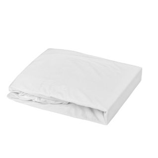 Drap Housse Élastiqué En 100% Coton Peigné - 85x195 Cm - Blanc