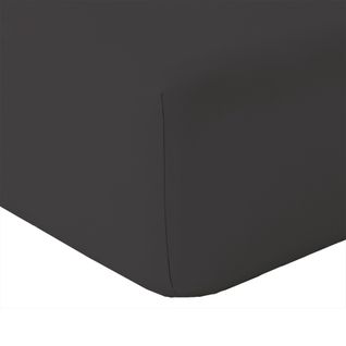 Drap Housse En Coton Lavé  - 90x190 Cm - Gris Anthracite