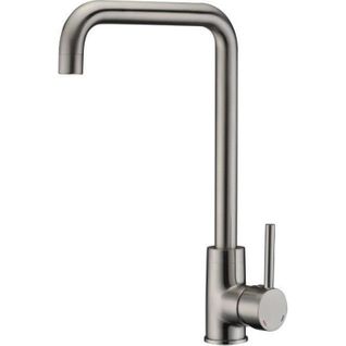 Robinet Mitigeur De Cuisine Kiloo - Sans Douchette - Gris Inox