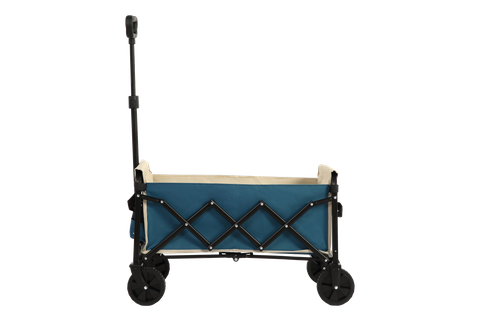 Chariot Pliant Avec Roues Tous Terrain Avec Tissu 600d Oxford, Capacité De 70 Litres, Bleu