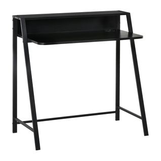 Bureau De Travail à Domicile Pour Ordinateur En Métal 84x45x85cm, Noir