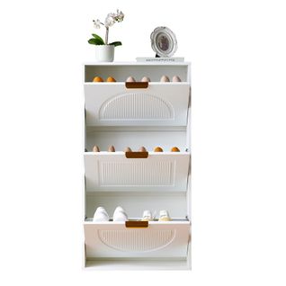 Meuble à Chaussures Étroit Avec 3 Étagères, 60 X 24 X 114 Cm, Blanc
