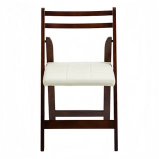 Lot De 2 Chaises Pliantes Vernis 44x45x75 Cm - Bois - Blanc