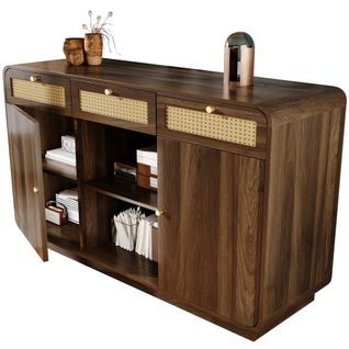 Buffet -  3 Tiroirs + 2 Portes + Étagères Réglables En Hauteur - 120x40x85 Cm