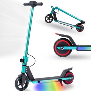 Trottinette Urbaine Pour Enfants 6,5'' -max. 5-8 Km, 14 Km/h-pliable,-vert