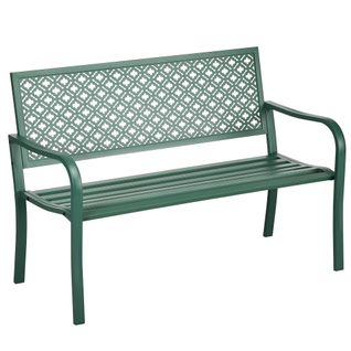 Banc De Jardin Moderne 127x63x83cm, 2 Places, Capacité De Charge 240 Kg, Vert