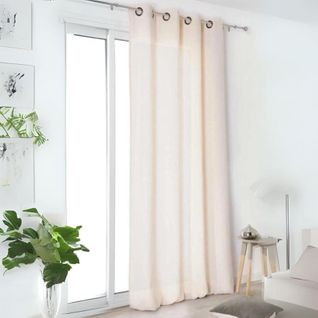 Rideau "authentique" En 100% Lin - 135x260 Cm - Ecru