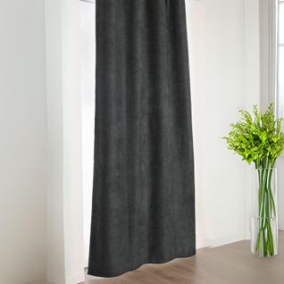 Rideau Alaska à Galon Fronceur Isolant Et 100 % Occultant - 140x240 Cm - Noir