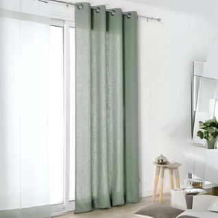 Rideau "authentique" En 100% Lin - 135x260 Cm - Vert
