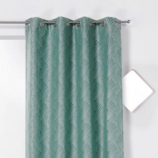 Rideau D'ameublement Imprimé Art Déco - 135x250 Cm - Vert Clair