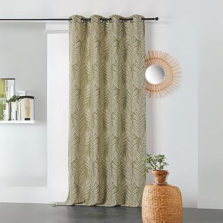 Rideau Imprimé Feuille De Palmier - 140x240 Cm - Vert