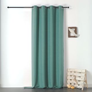 Rideau En 100% Lin Libeccio - 135x255 Cm - Bleu Paon