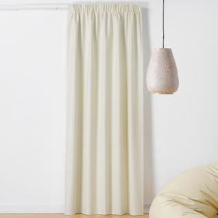 Rideau Occultant Galon Fronceur - Effet Chiné - 135x260 Cm - Blanc