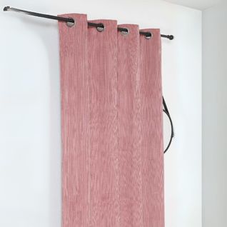Rideau Obscurcissant Et Isolant En Velours Côtelé - 140x260 Cm - Rose Poudré