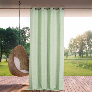 Rideau Extérieur Déperlant - Effet Chiné - 140x265 Cm - Bleu