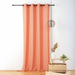 Voilage Polycoton Toucher Doux Et Souple - 140x240 Cm - Orange