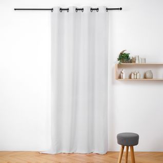 Voilage - Effet Velours Chiné - 145x240 Cm - Blanc