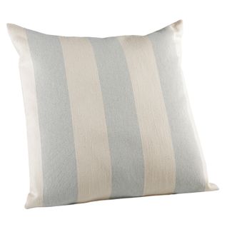 Coussin Décoratif à Rayures Bicolores Au Rendu Satiné - 45x45 Cm - Gris Clair