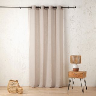 Voilage En Polycoton Chiné - 160x260 Cm - Lin
