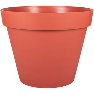 Pot De Fleur Rond - Toscane - D. 40 Cm - 23 L - Intérieur/extérieur - D. 40 X H.32 Cm - Orange Terre
