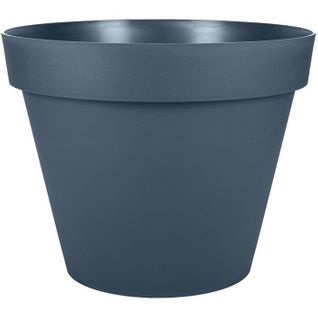 Pot De Fleur Rond - Toscane - D. 48 Cm - 43 L - Intérieur/extérieur - D. 47,5 X H.40 Cm - Bleu Jean