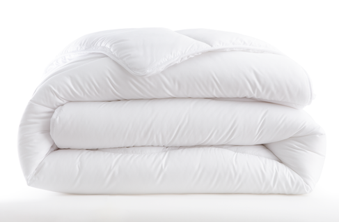 Couette chaude 140 x 200 cm polyester microfibre blanc 400g/m²
