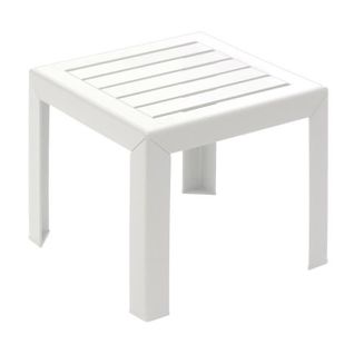 Table Basse - Miami - Blanc - 40x40 - Résine