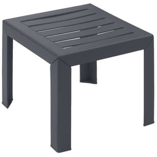 Table Basse Miami - 40 X 40 Cm - Résine - Anthracite