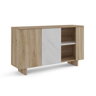 Buffet 2 portes + niche DAVIS Imitation chêne