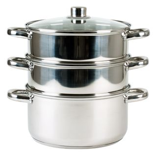 Combiné Vapeur Inox 24 Cm 3 Compartiments En Inox