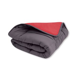 Couette Légère Réversible Bicolore En Microfibre 200 Gr/m² - 160x220 Cm - Rouge