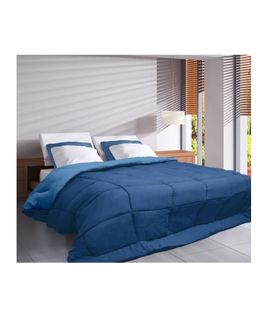 Couette Chaude Microfibre 400 Gr/m2 Calgary Gitane + Azur 220x240 cm