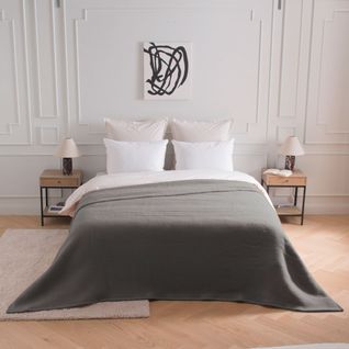 Couverture Morzine Plomb 240 X 300 Cm Gris Foncé