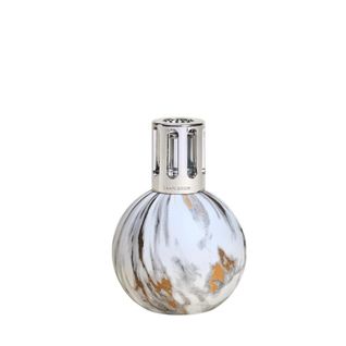 Lampe Berger Marbrure Blanche En Verre