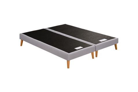 Sommier Decor 2x100x200 à Lattes + 8 Pieds Bois