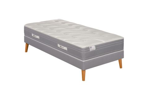 Ensemble matelas Ressort Ensachés 90x200 cm LE PUISSANT, Mi-ferme + Sommier
